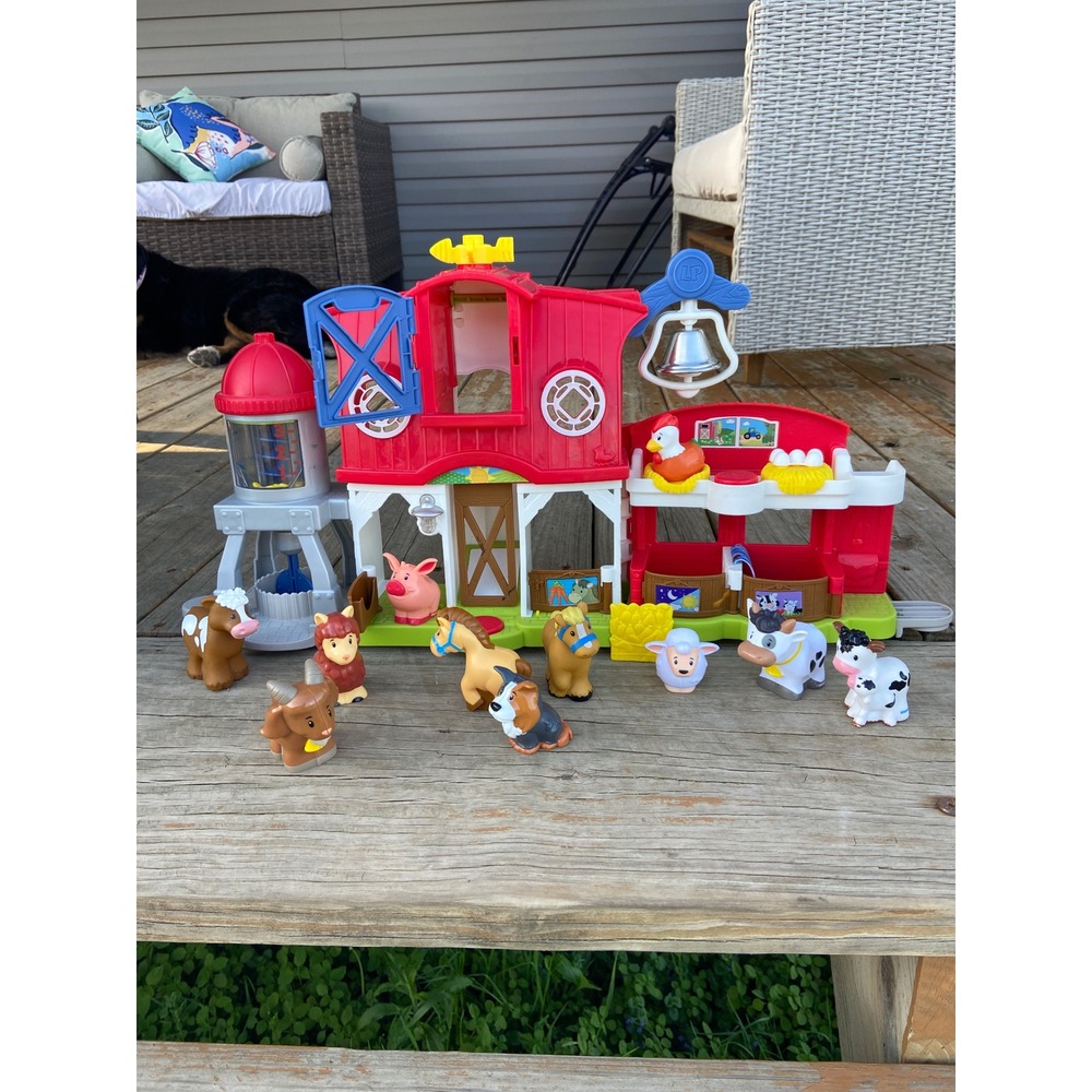 Fisher Price Little People Caring for Animals Farm Playset with 10 Figures GCF42